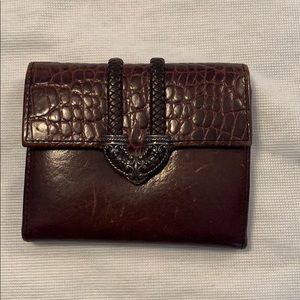Brighton Black & Brown Snap Card Case
